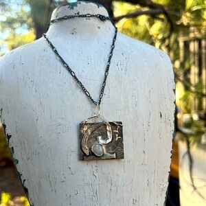 Sterling Silver & Moonstone Necklace handcrafted